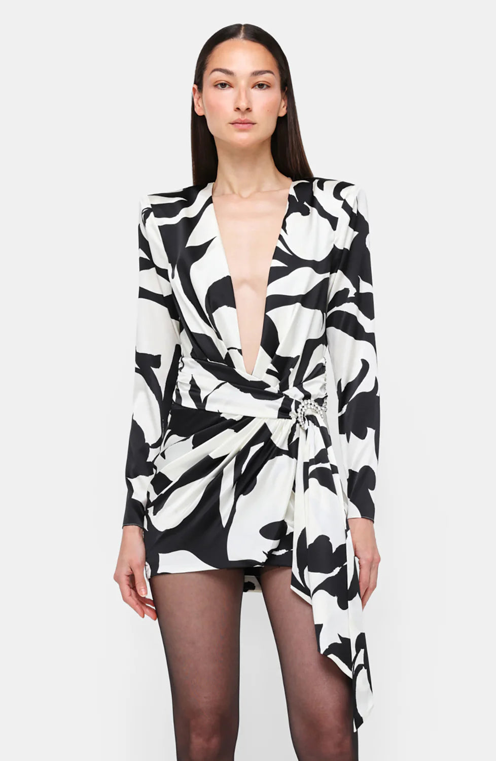 Kit Dress in Black/Ivory