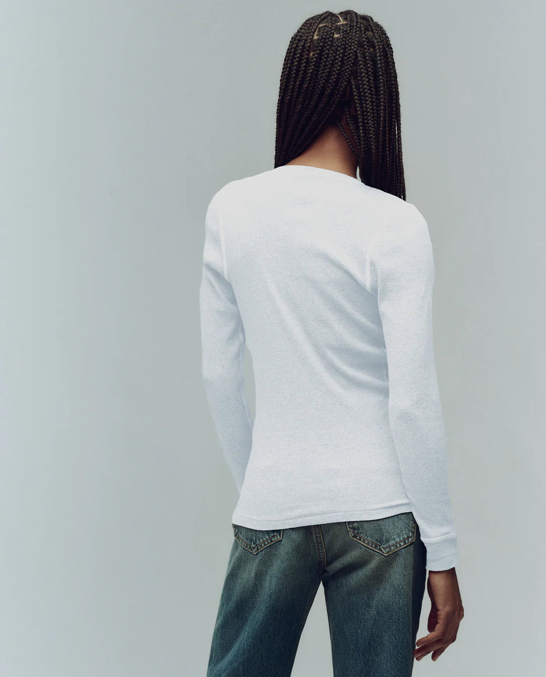 The Baby Rib Henley in True White