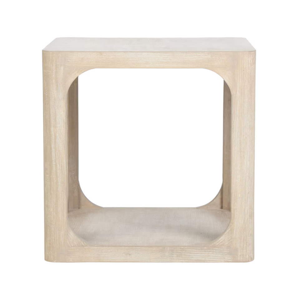 JE Brushed White Archie Side Table