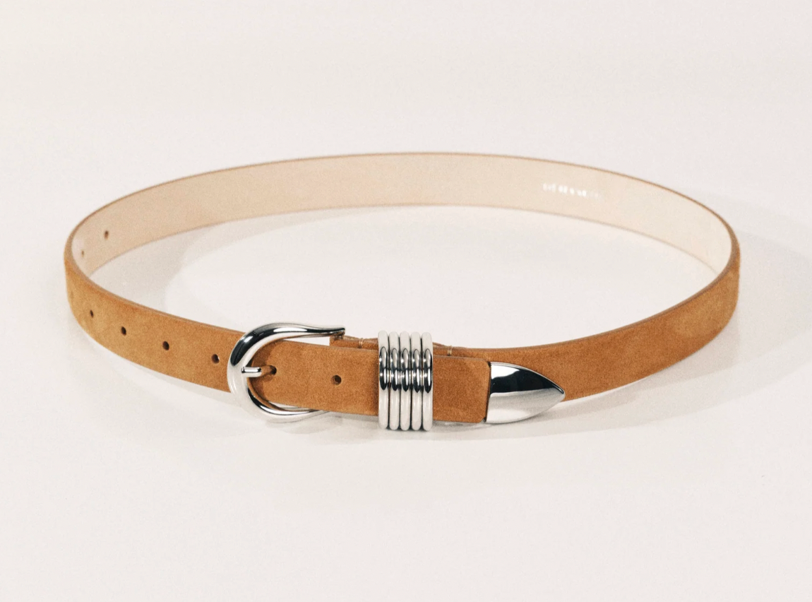 Hollyhock Suede Silver in Caramel