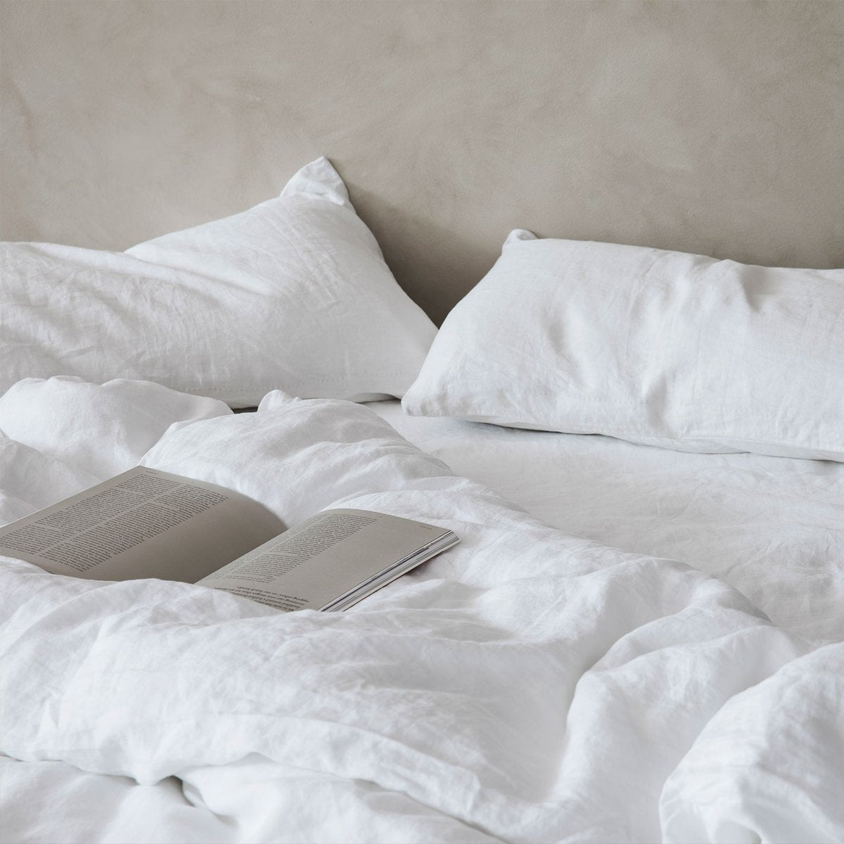 Linen Duvet Cover in White