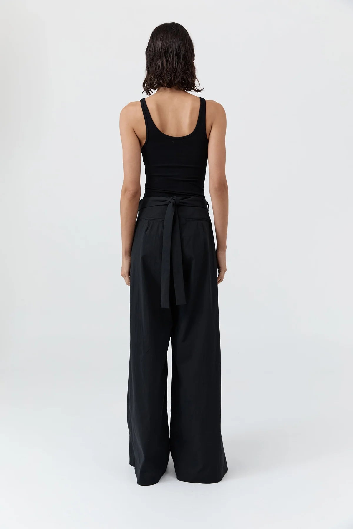 Adjustable Palazzo Pants in Black