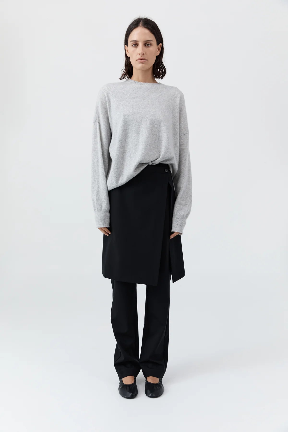 Cashmere Sweater in Grey Marle