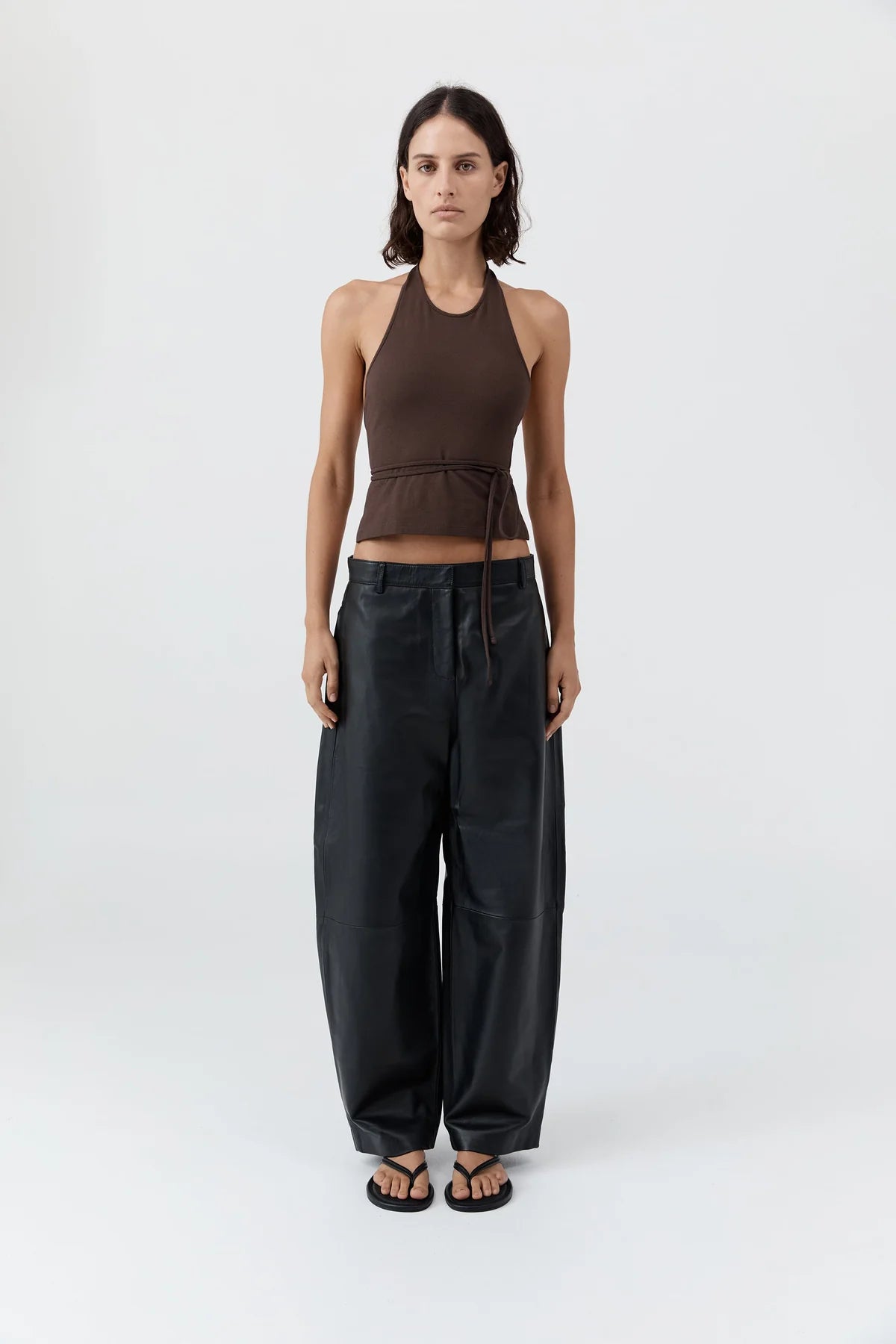 Soft Jersey Halter Top in Liqueur