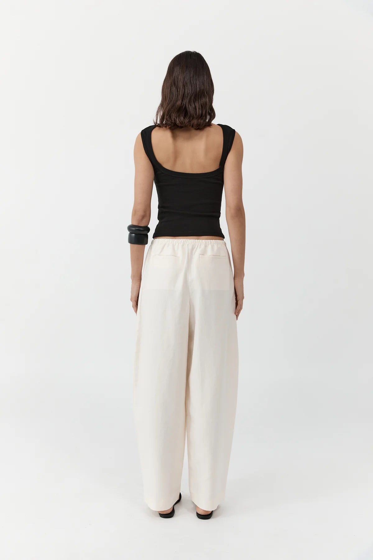 Organic Cotton Ballerina Top in Jet Black