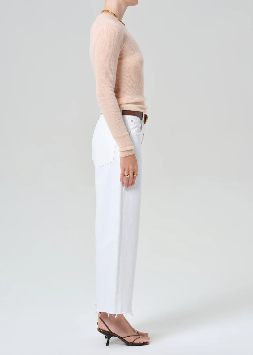 Ayla Raw Hem Crop in Harlow