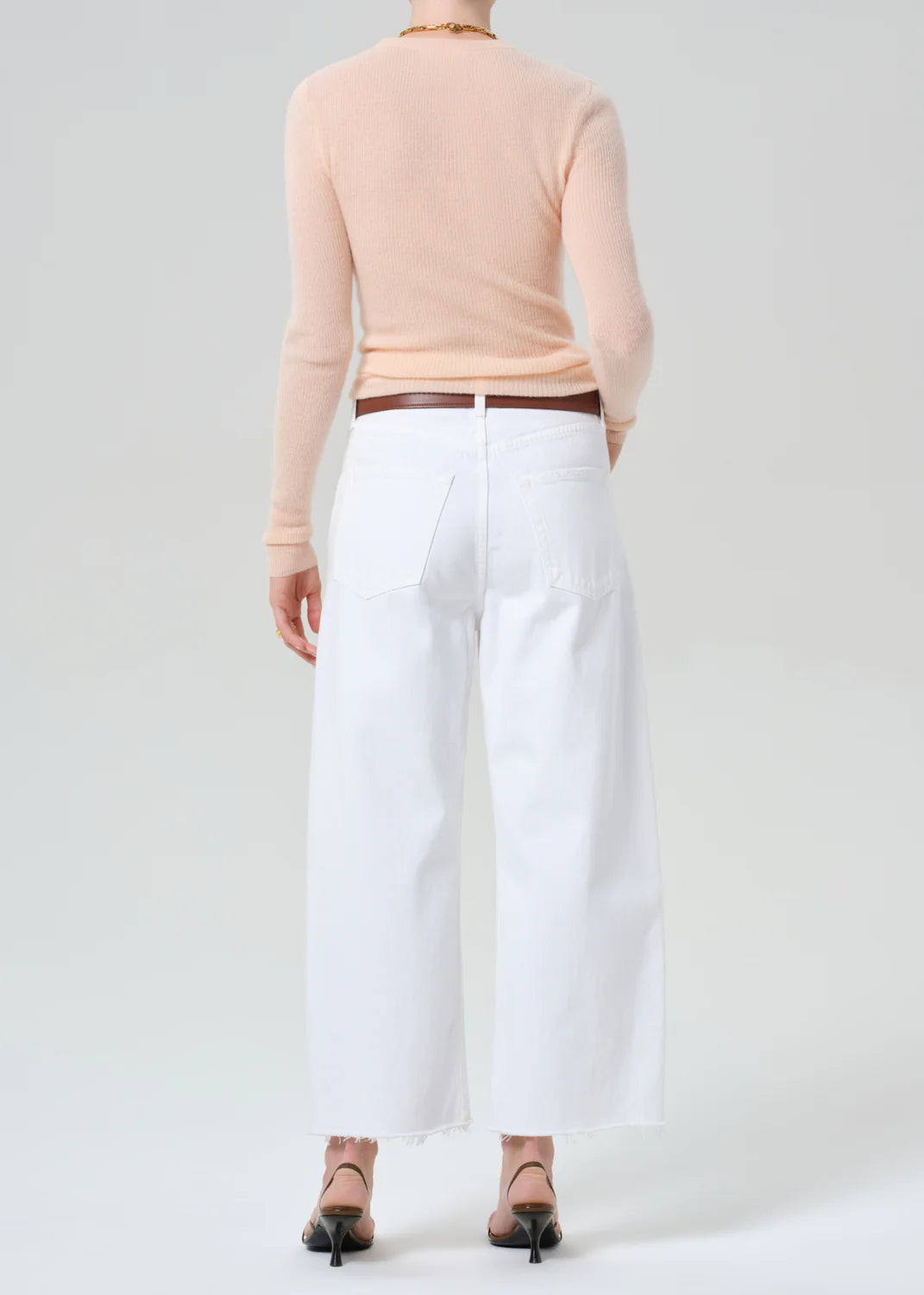 Ayla Raw Hem Crop in Harlow