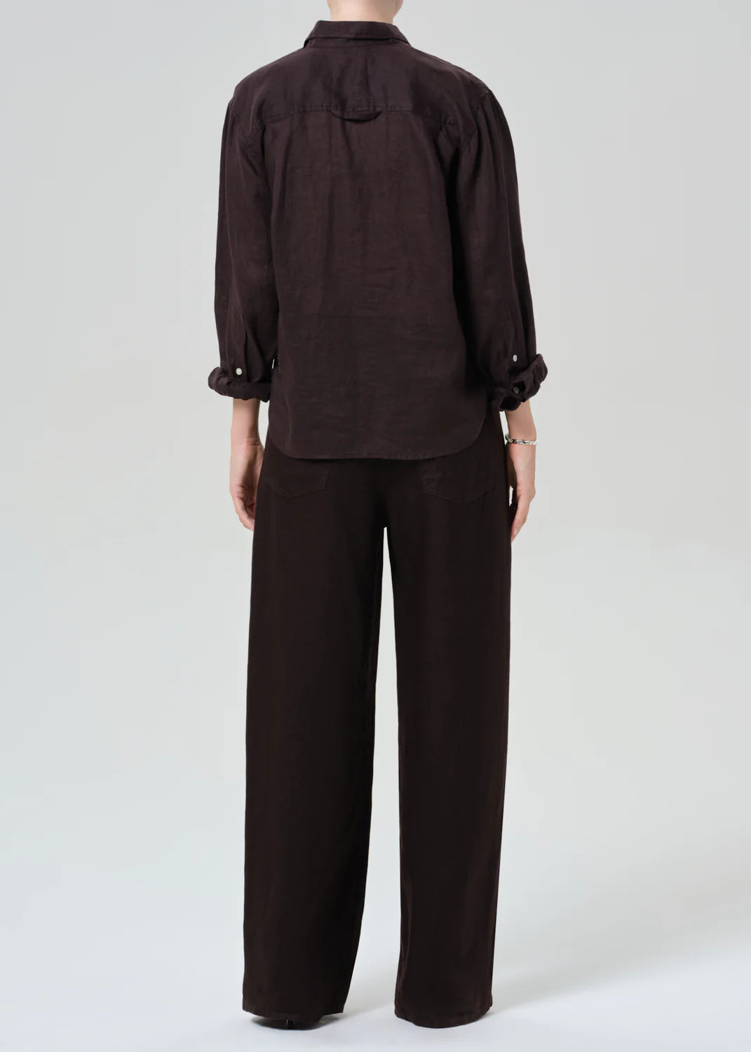 Brynn Drawstring Trouser in Chocolate