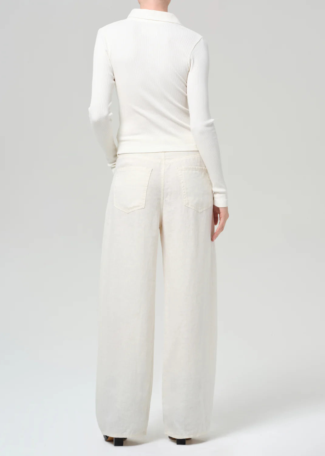 Brynn Drawstring Trouser in Vanilla