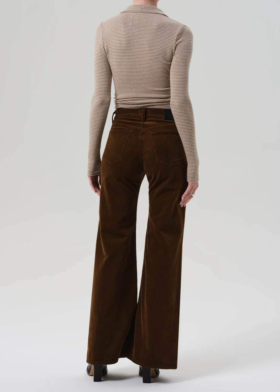 Kimberly Flare Corduroy with Horsebit in Manuka