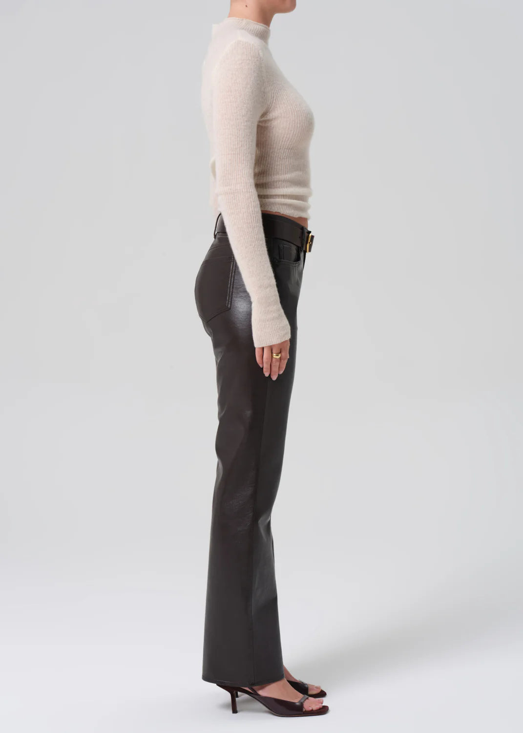 Genova Low Rise Leather in Chocolate