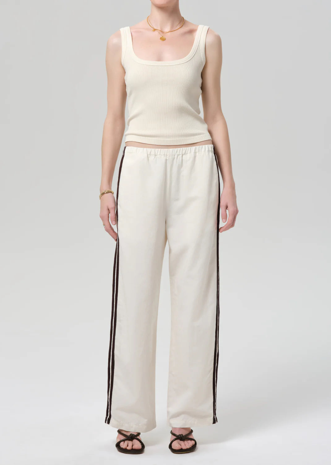 Aurora Track Pant in Cream