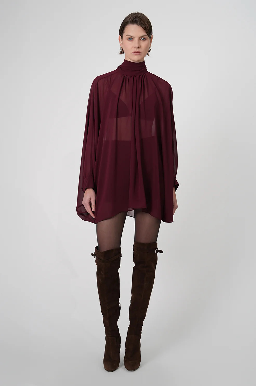 Juliette Dress in Burgundy
