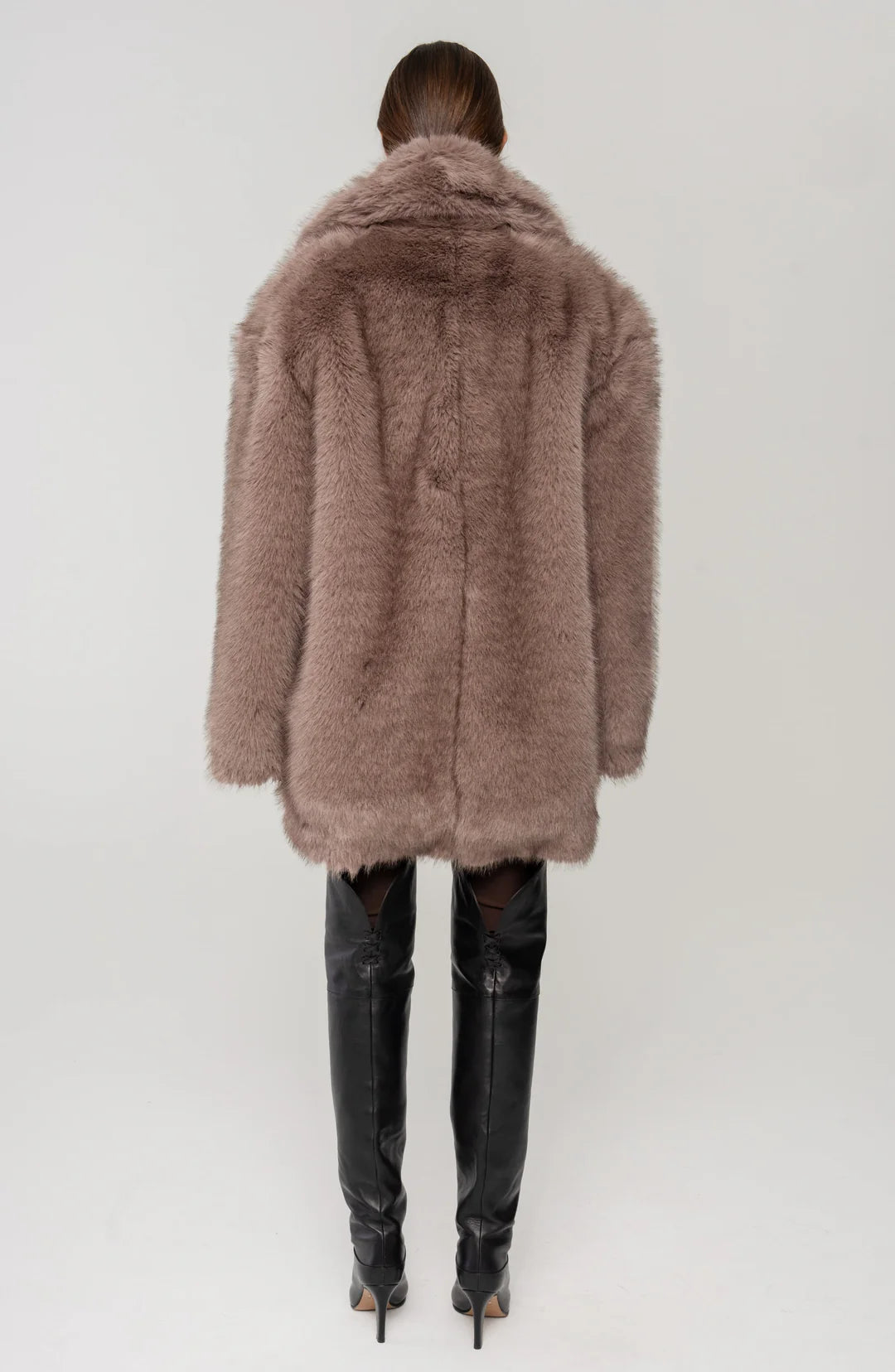 Fonzee Coat in Grey Brown