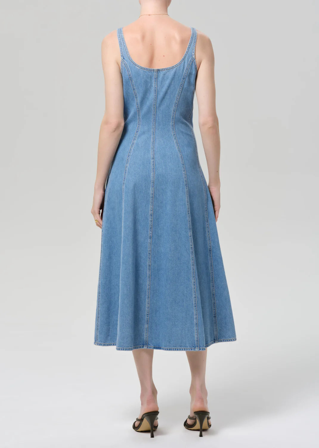 Noa Seamed Dress in Lapis