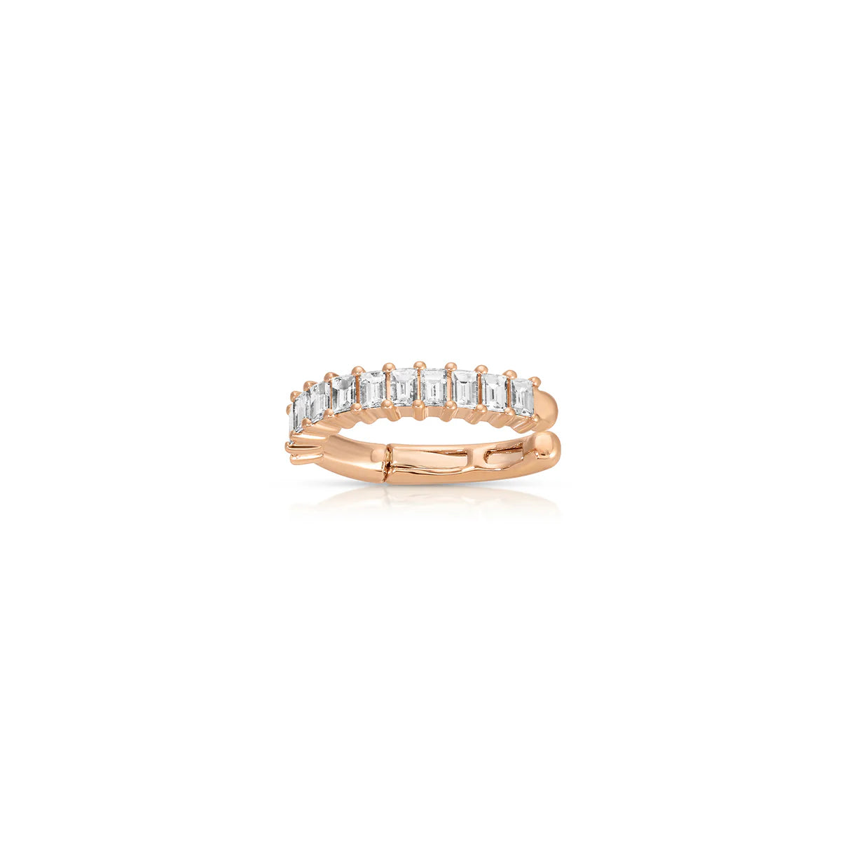 Prong Set Diamond Baguette Ear Cuff