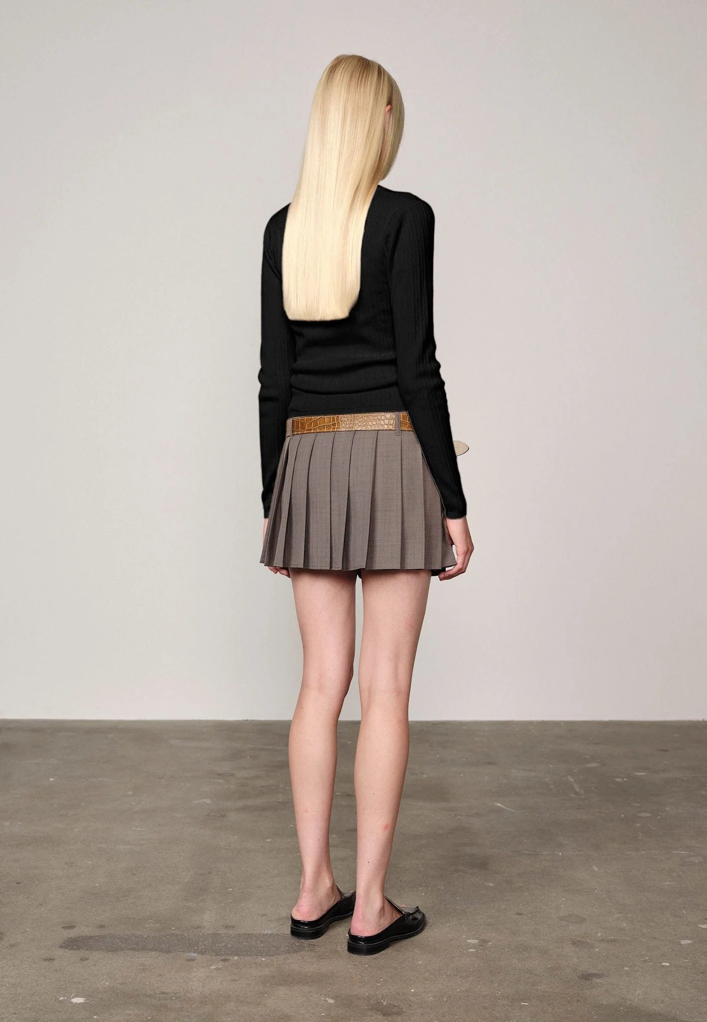 Brooks Knit Blouse in Black