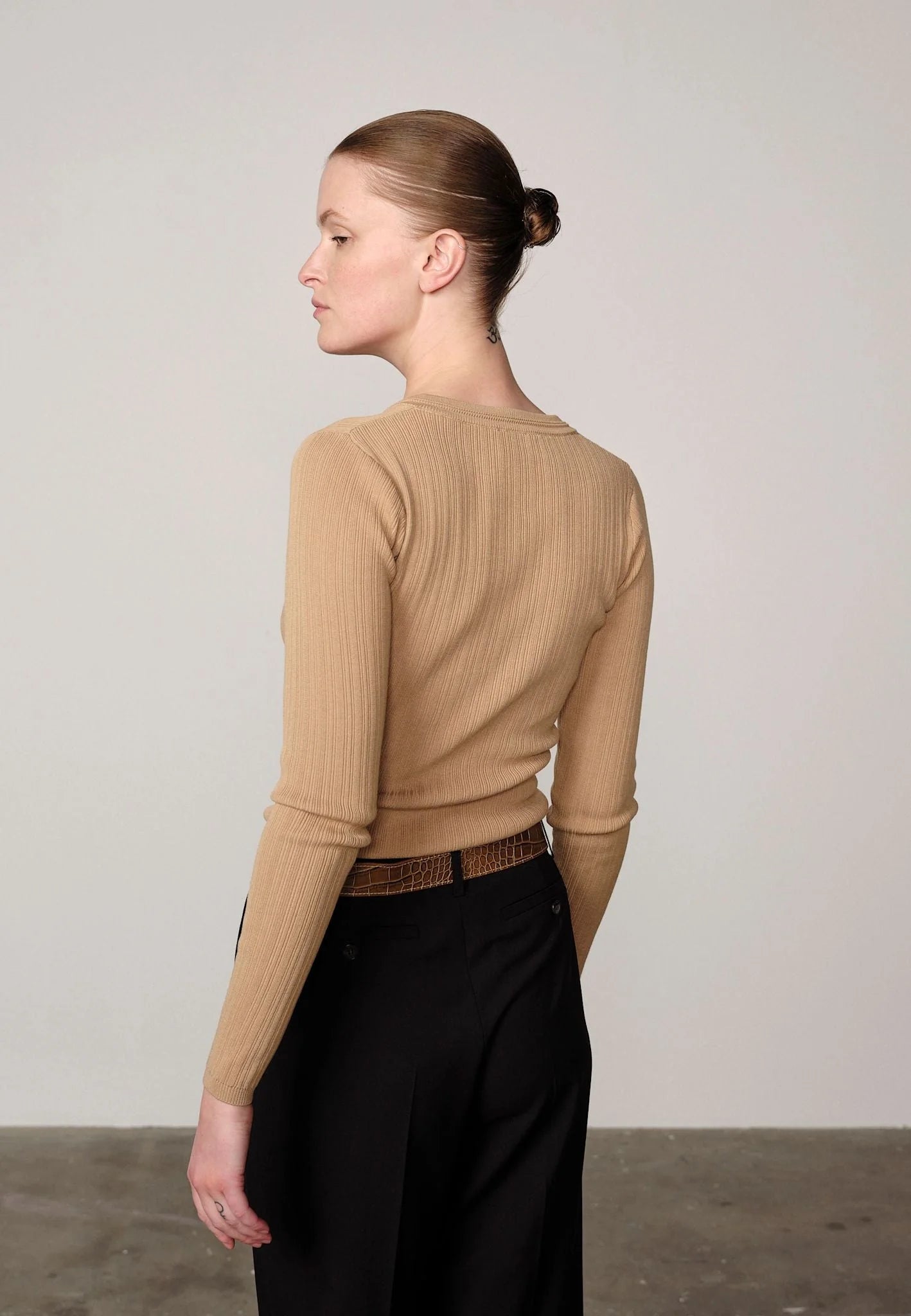 Brooks Knit Blouse in Sand
