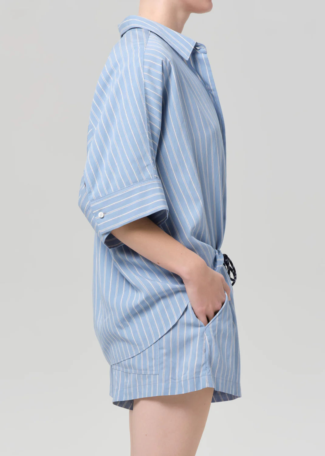 Claire Origami Shirt in Capri Stripe