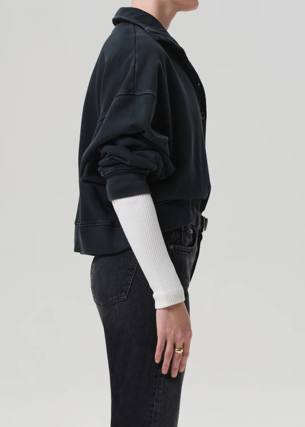 Mirelle Funnel Neck in Charcoal