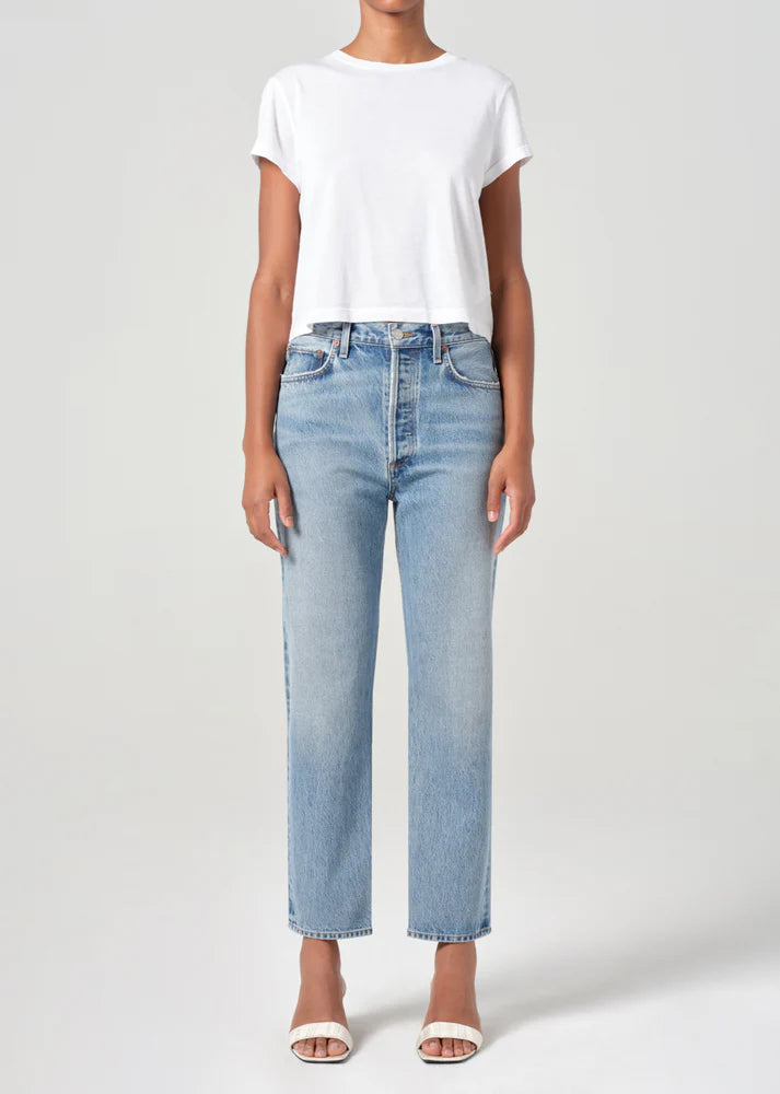 90s Pinch Waist Crop in Stage