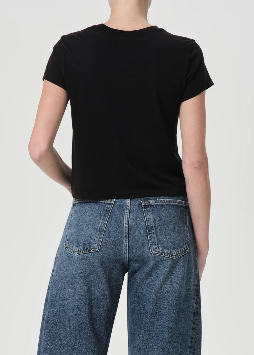 Adine Shrunken Tee in Black