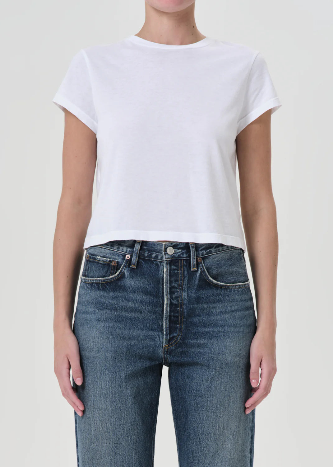 Adine Shrunken Tee in White