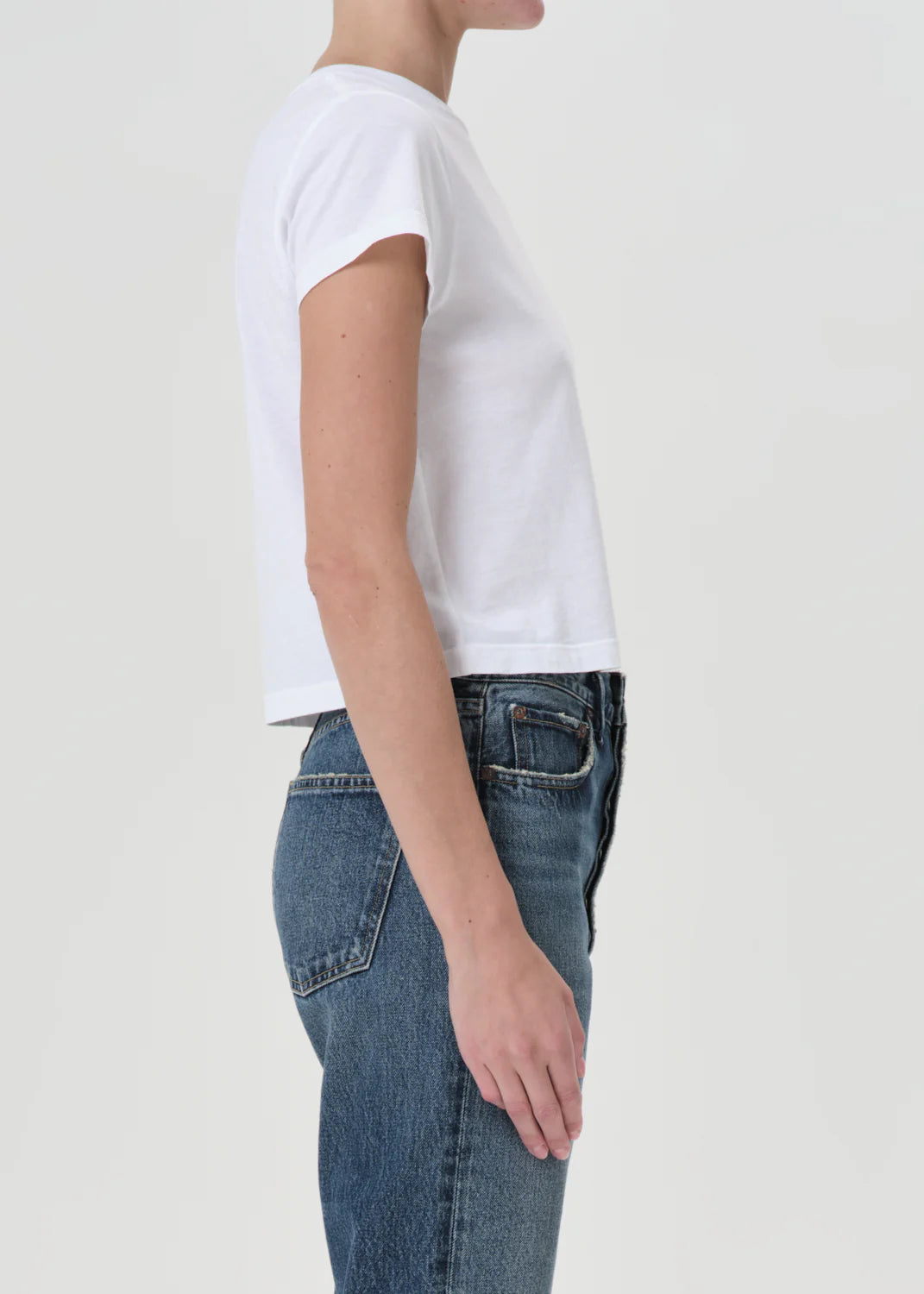 Adine Shrunken Tee in White