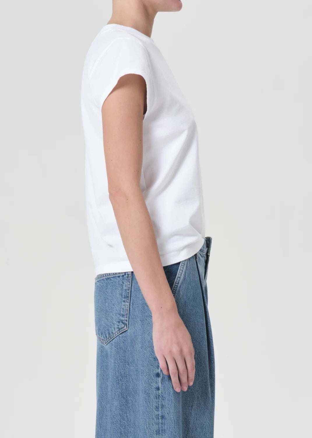 Bryce Cap Sleeve in White