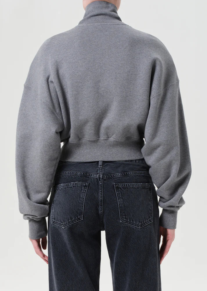 Darby Zip Up in Heather Grey