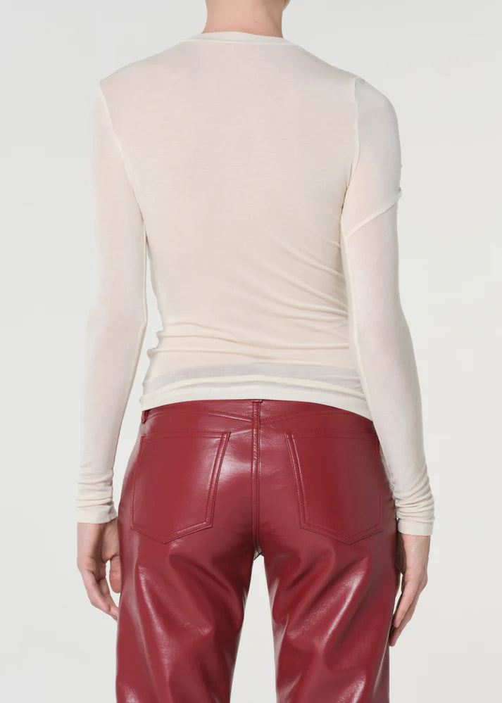 Lissa Long Sleeve Tee in Oat Milk