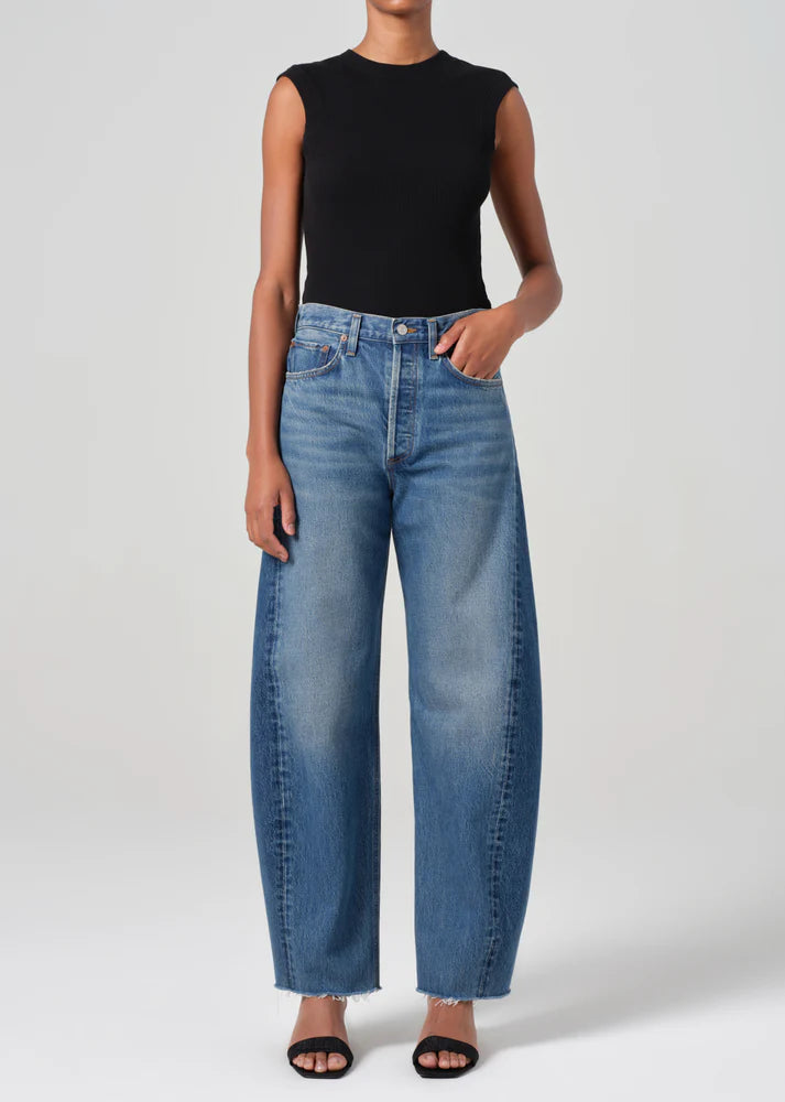 Luna High Rise Pieced Taper in Split