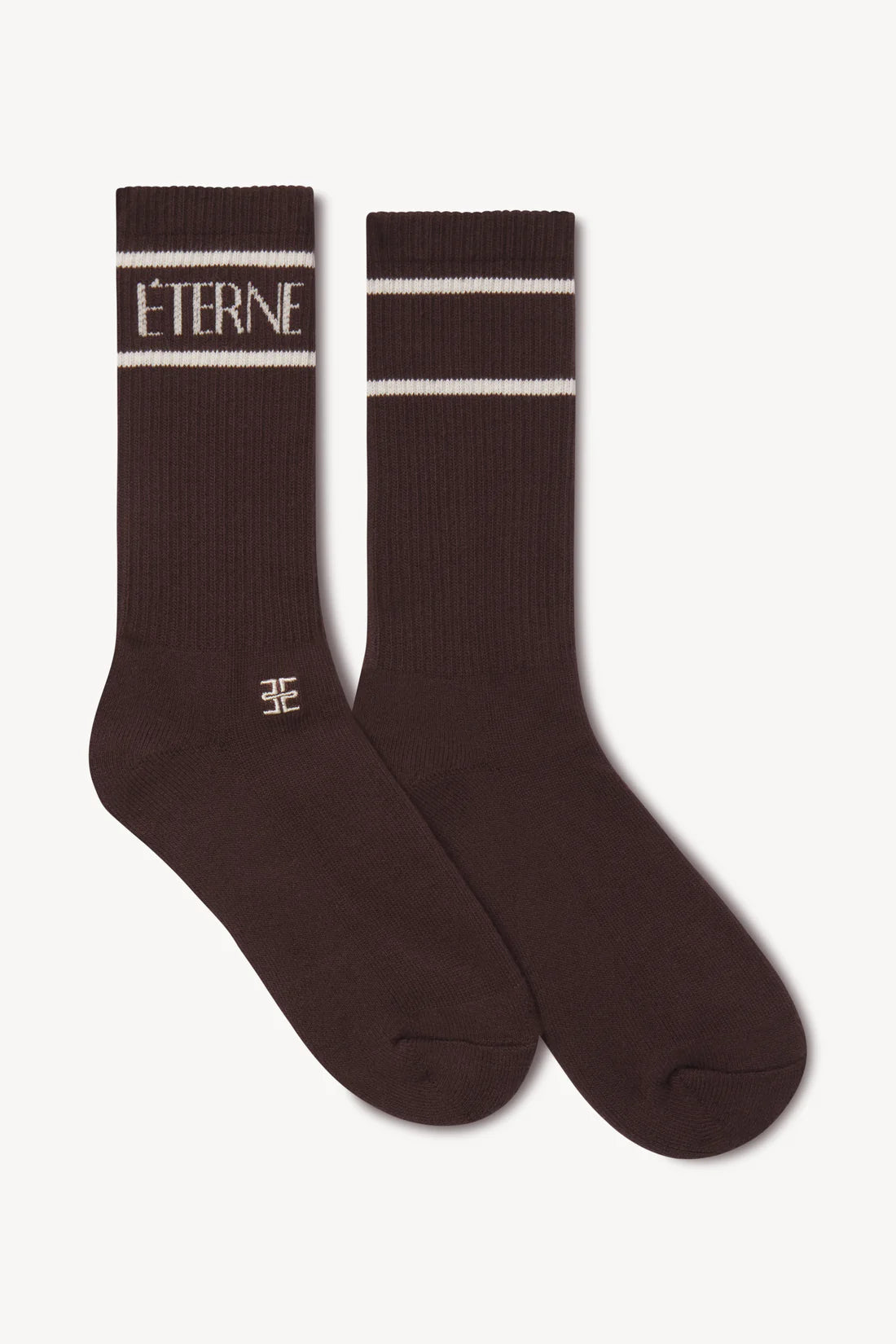 Logo Sport Sock in Espresso