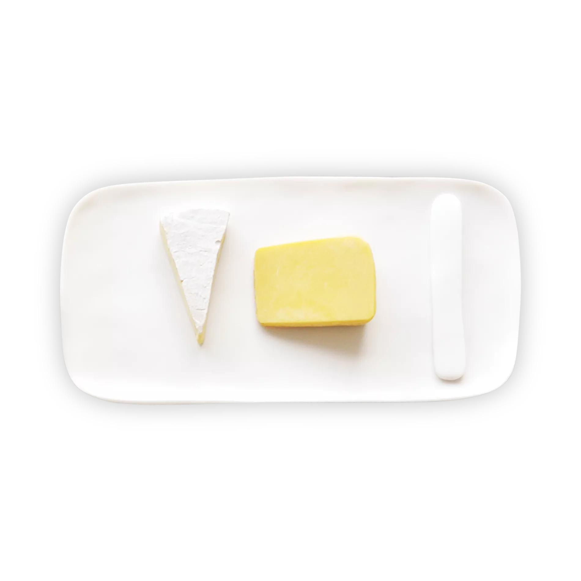 Sculpt Small Serving Board with Cheese Spreader