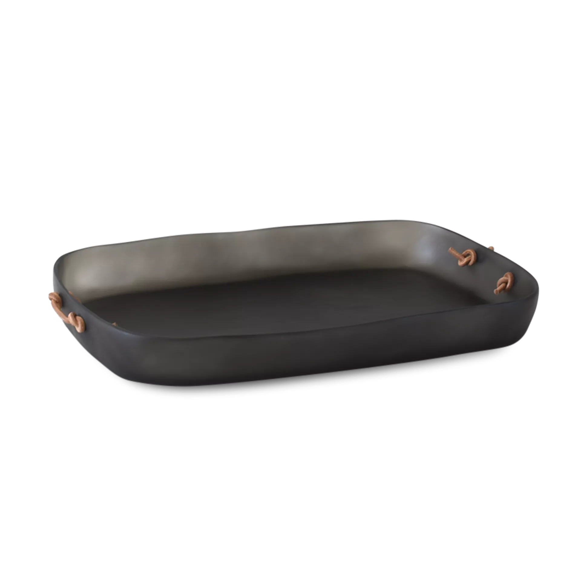 Cuadrado Extra Large Tray with Leather Handles