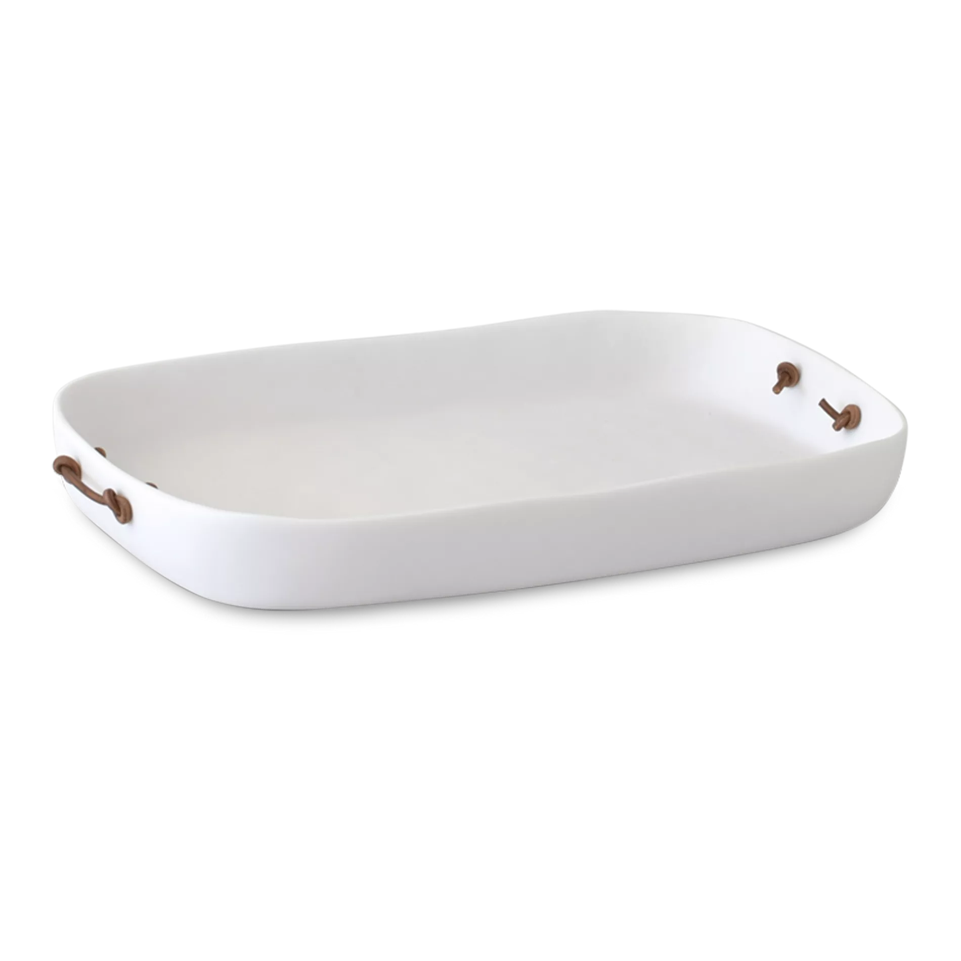 Cuadrado Extra Large Tray with Leather Handles