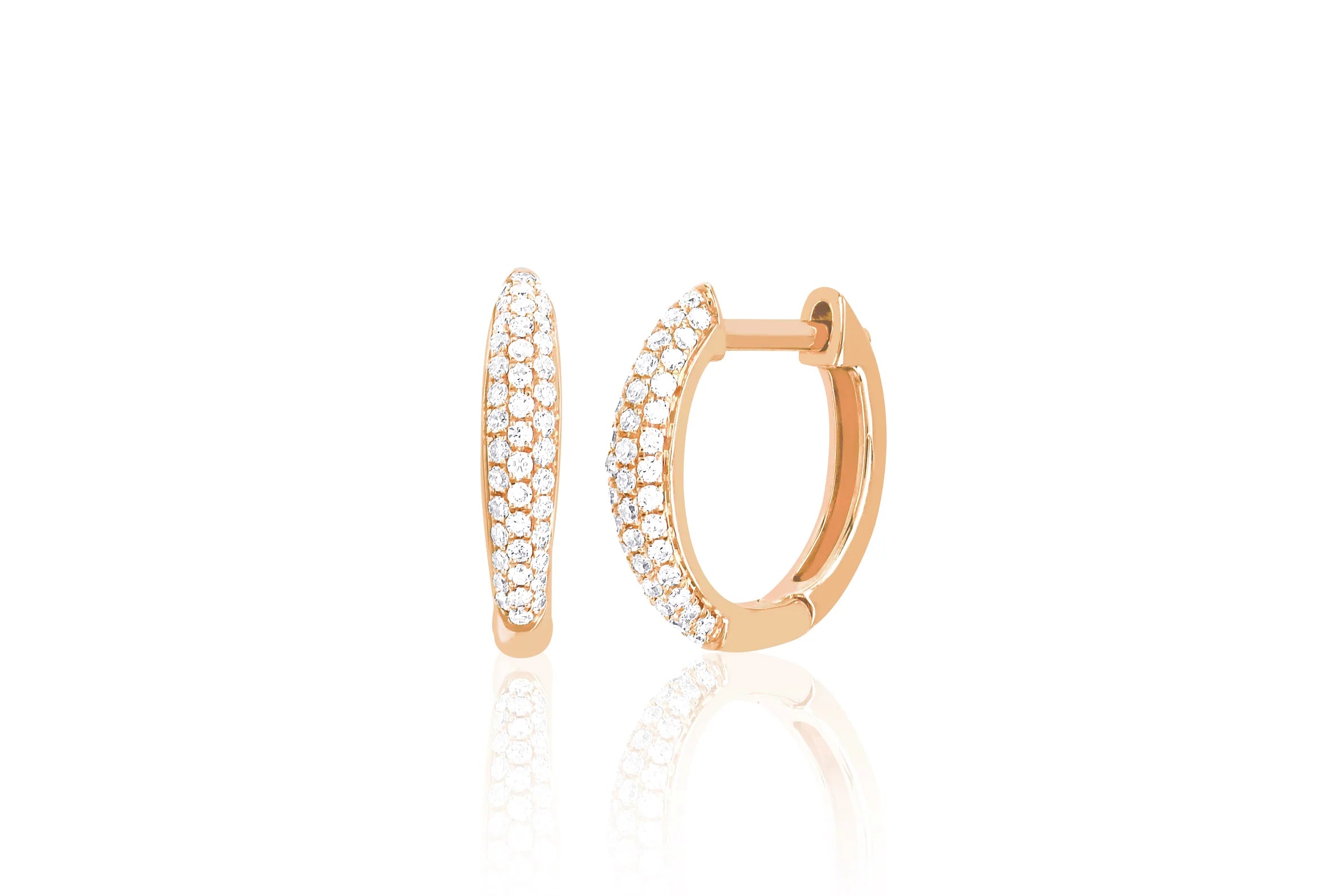 Diamond Dome Huggie Earring