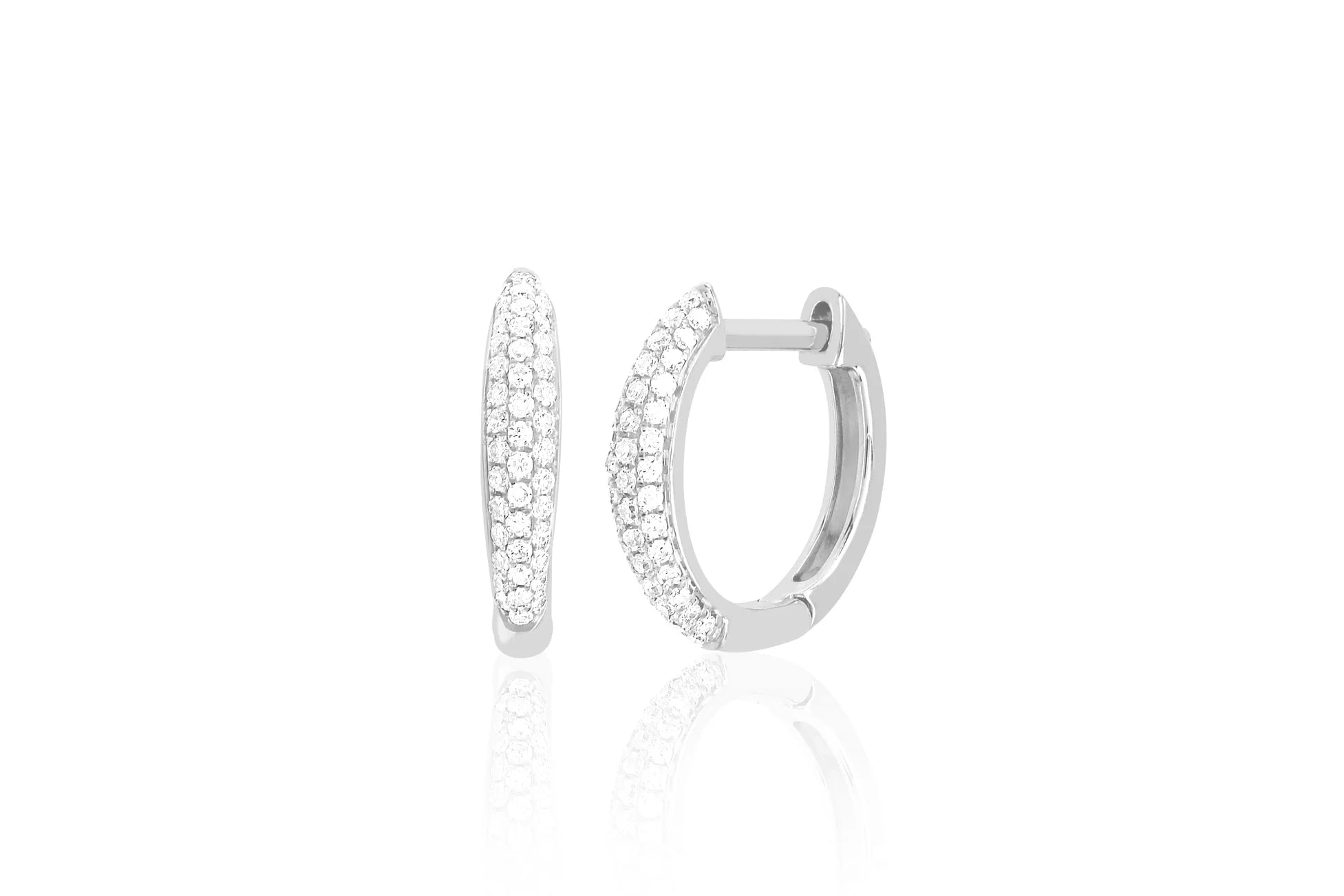 Diamond Dome Huggie Earring