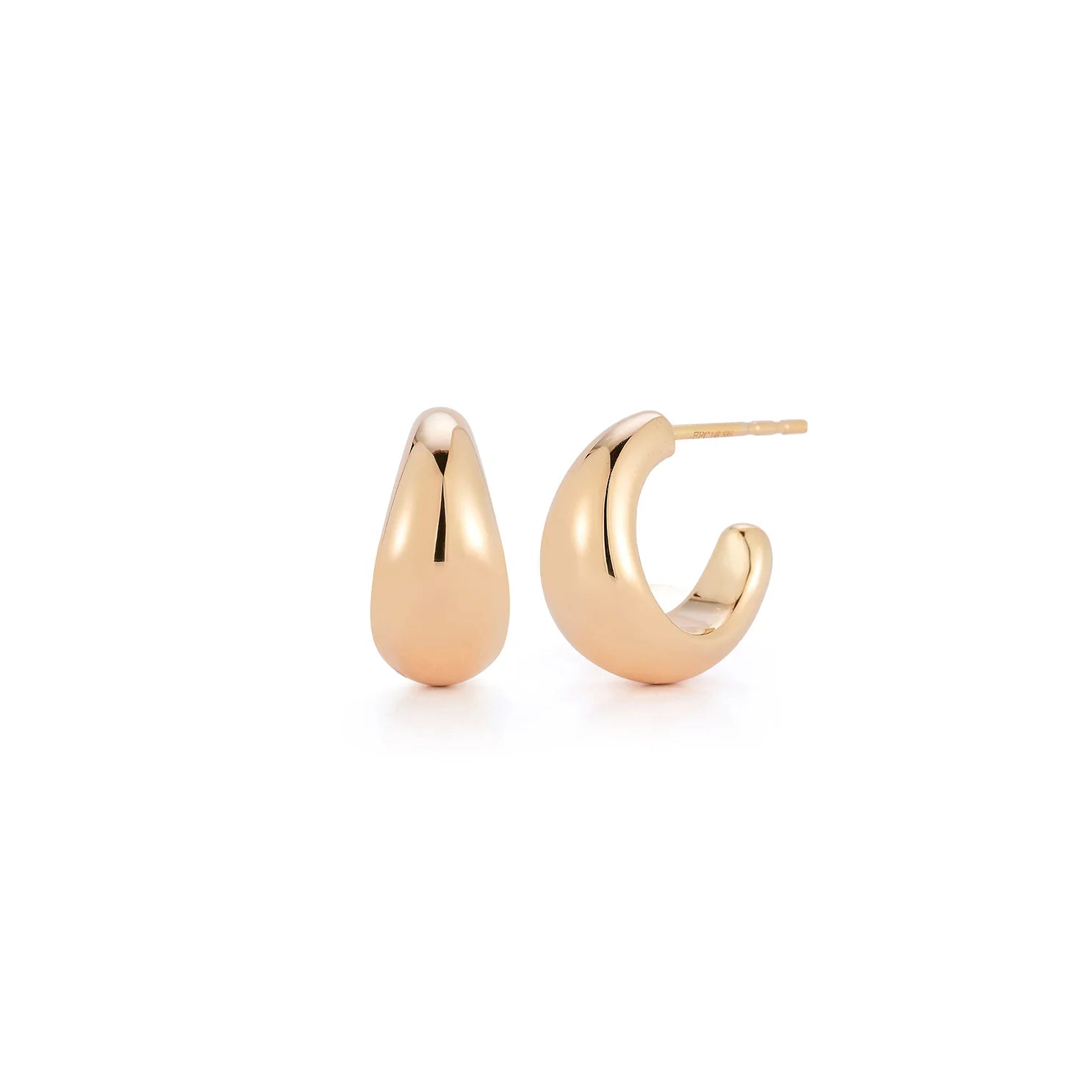 Gold Jumbo Dome Huggie Earring