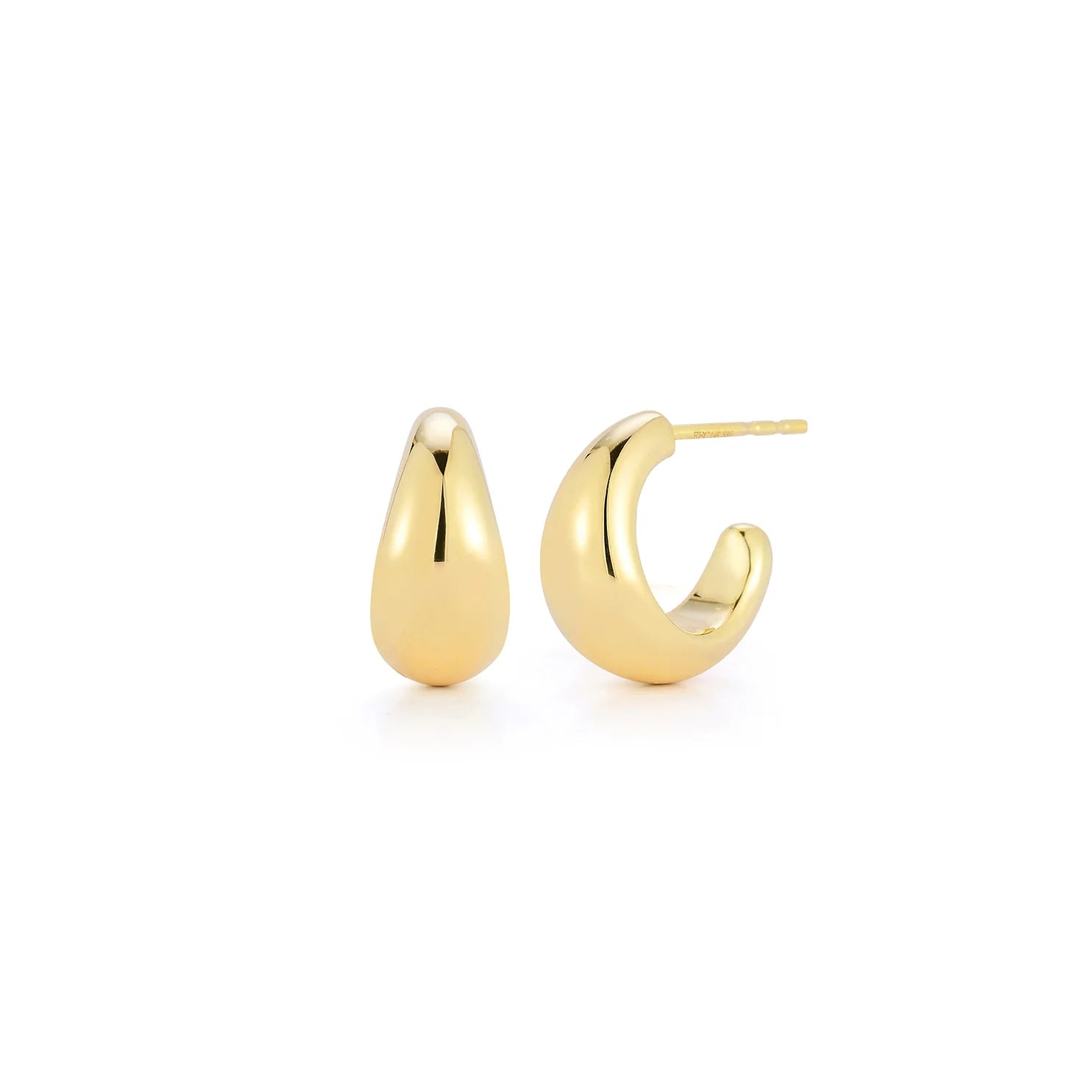 Gold Jumbo Dome Huggie Earring