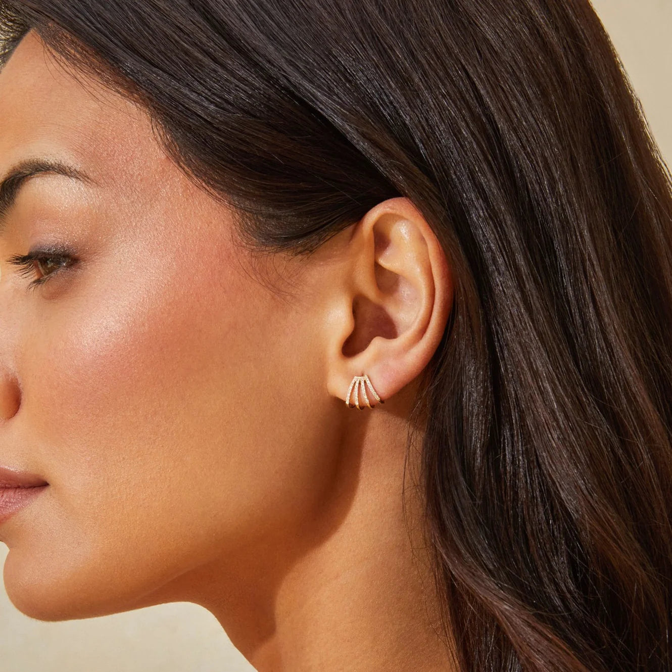 Diamond Multi Huggie Earring