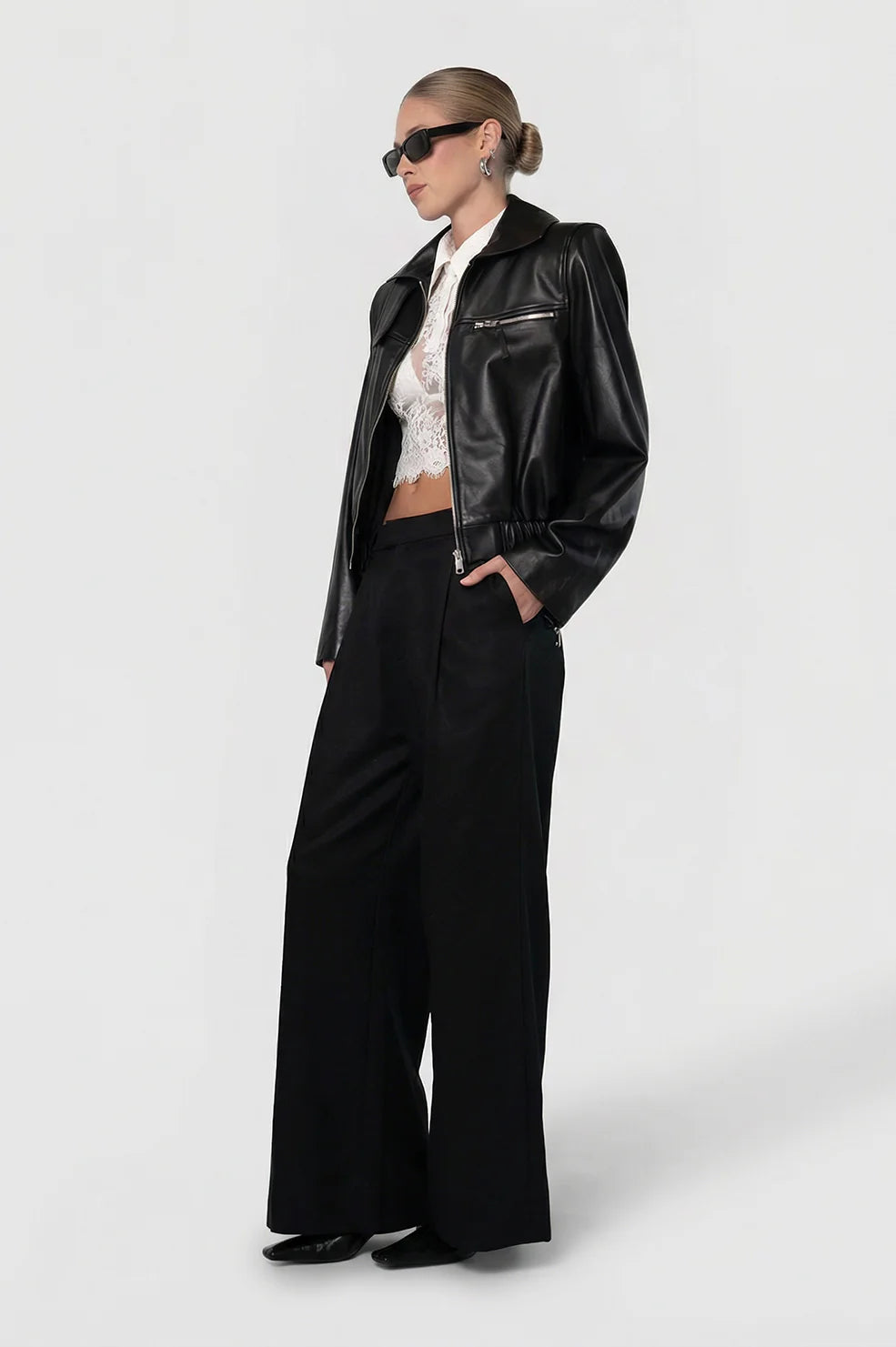 Milano Leather Jacket in Black