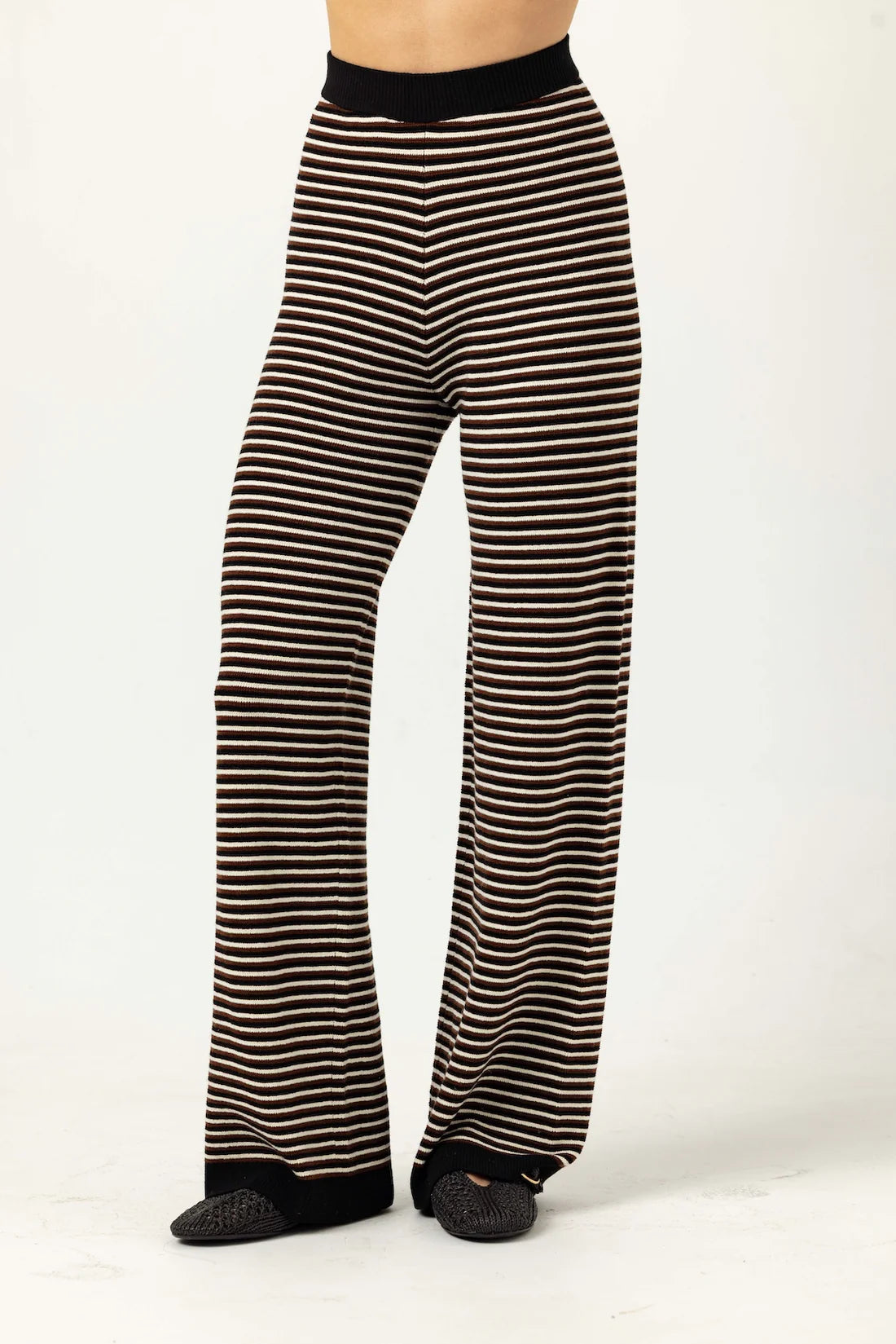Hallie Pants in Umber Sweater Stripe