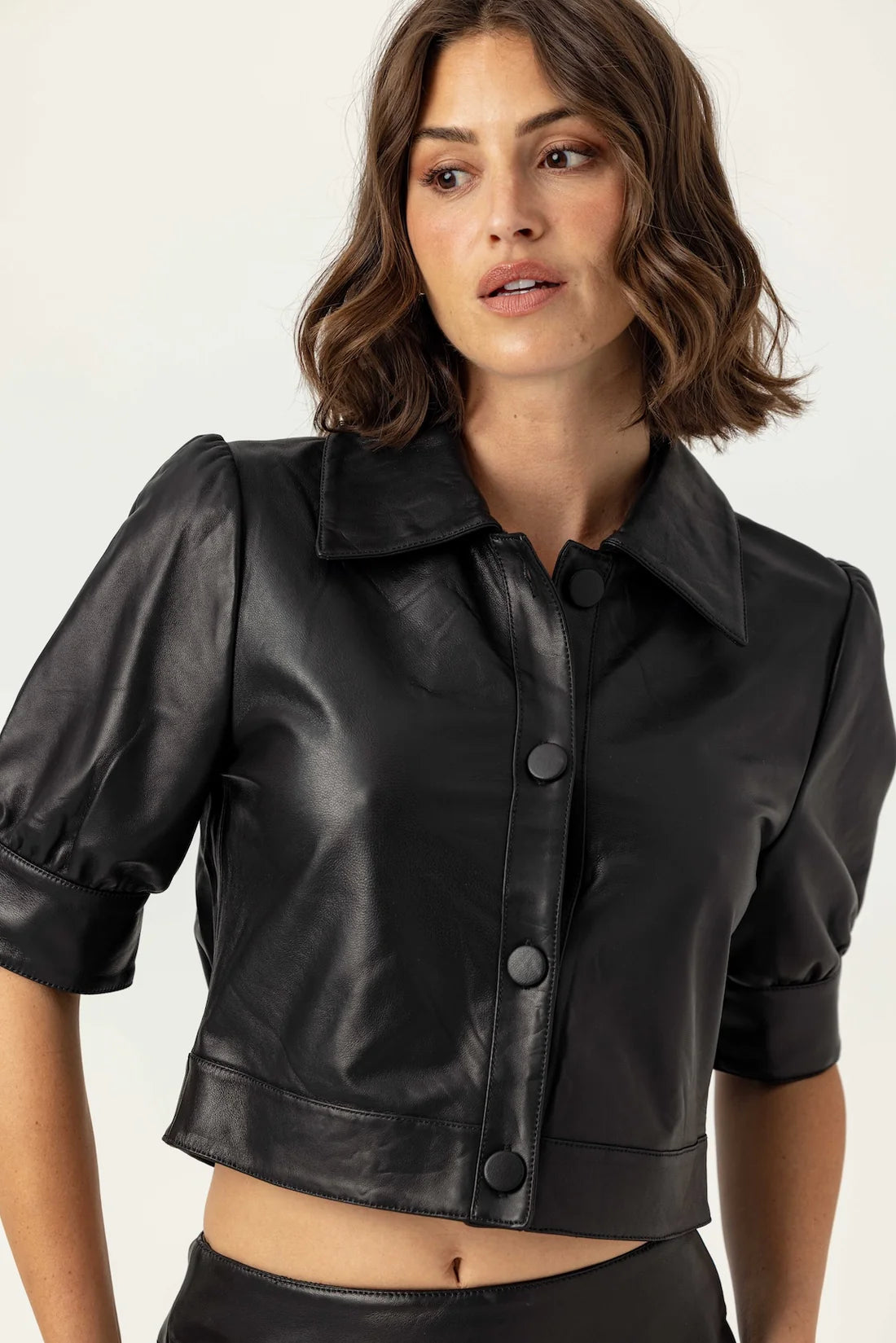 Leather Monet Jacket in Black