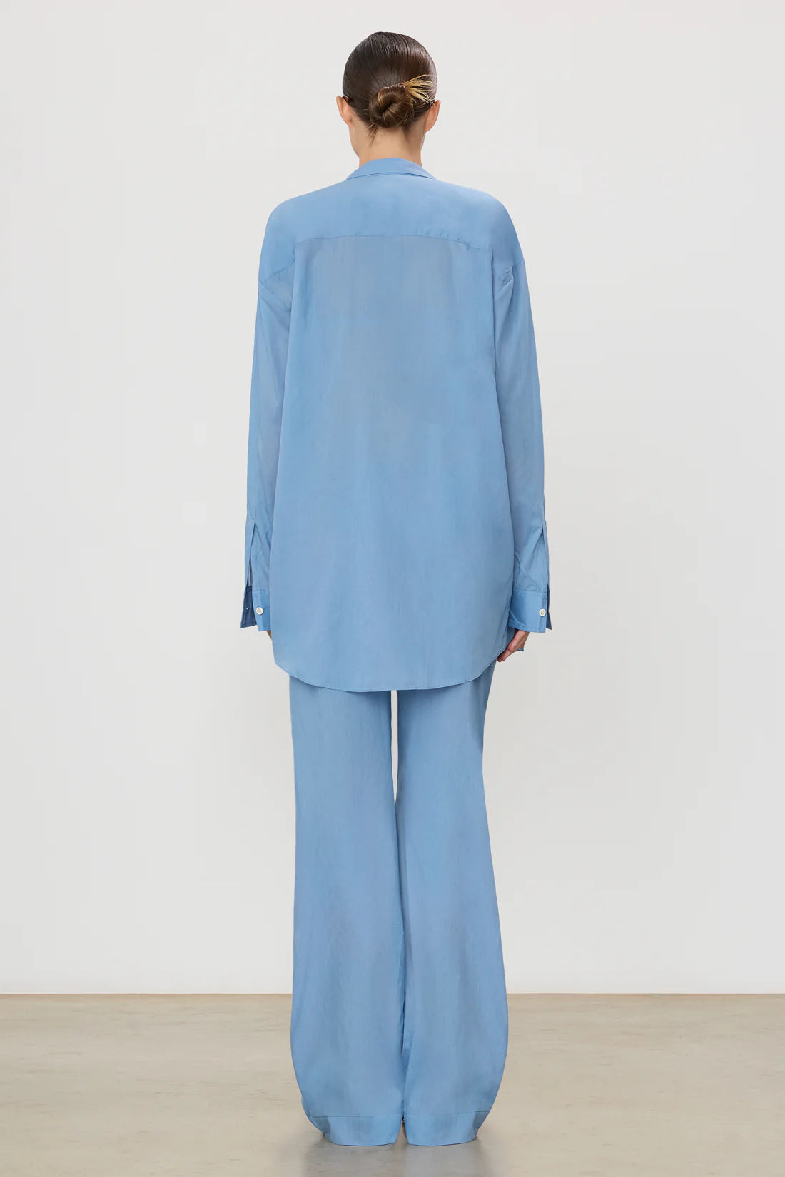 Brody Cotton Voile Pant in Slate