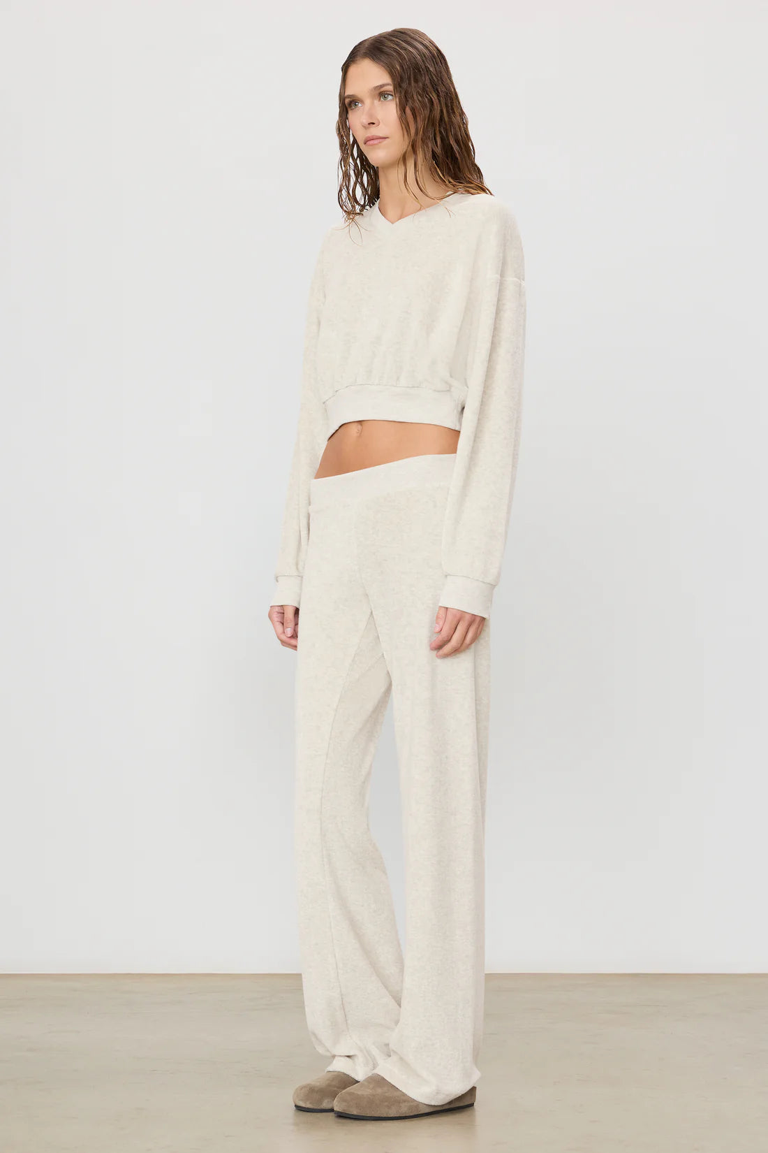 Low Rise Lounge Pant in Light Heather Grey