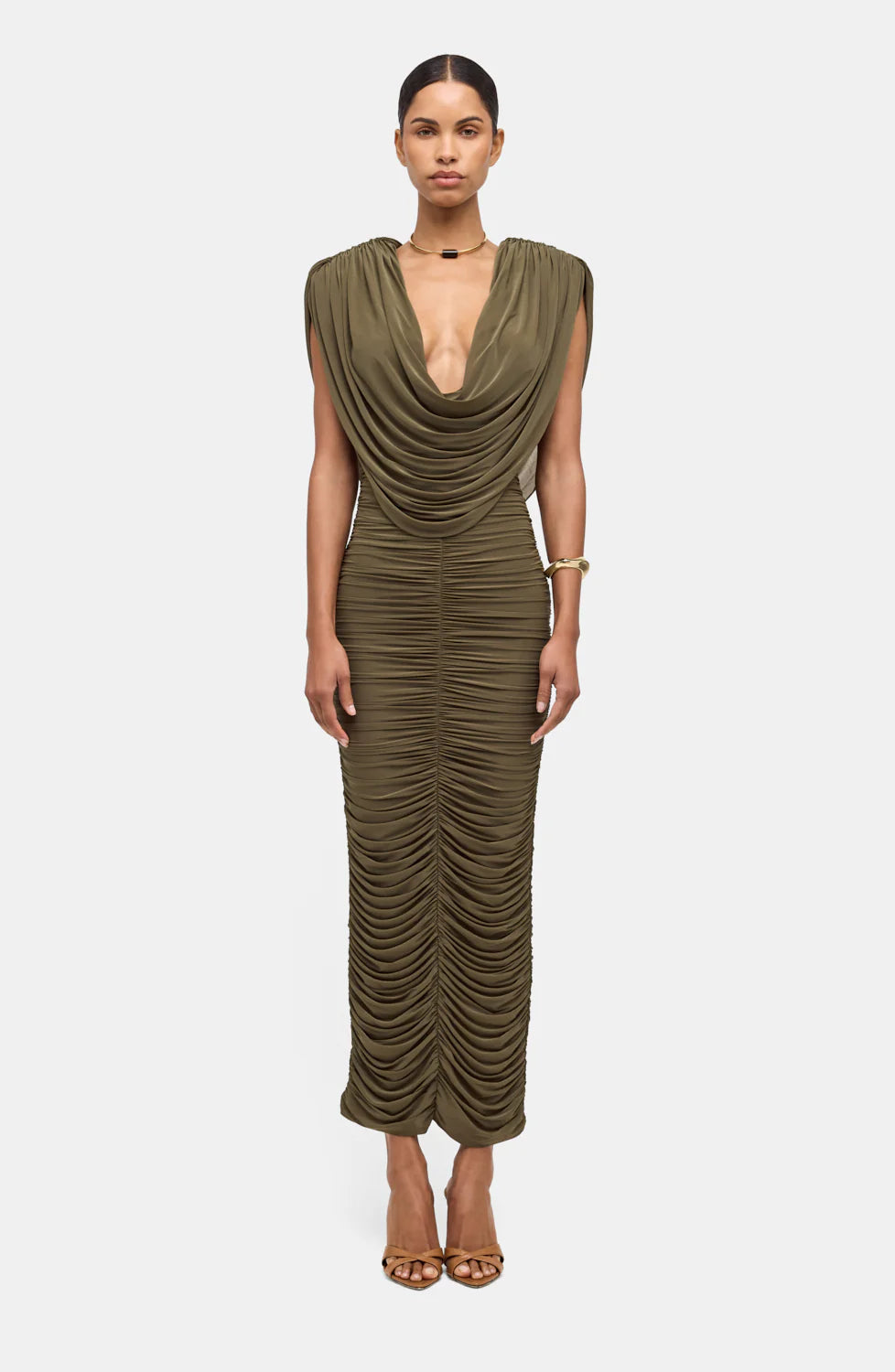 Parish Dress in Burnt Olive