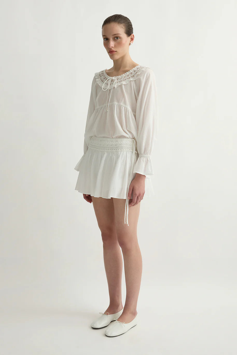 Danielle Skort in Vintage White