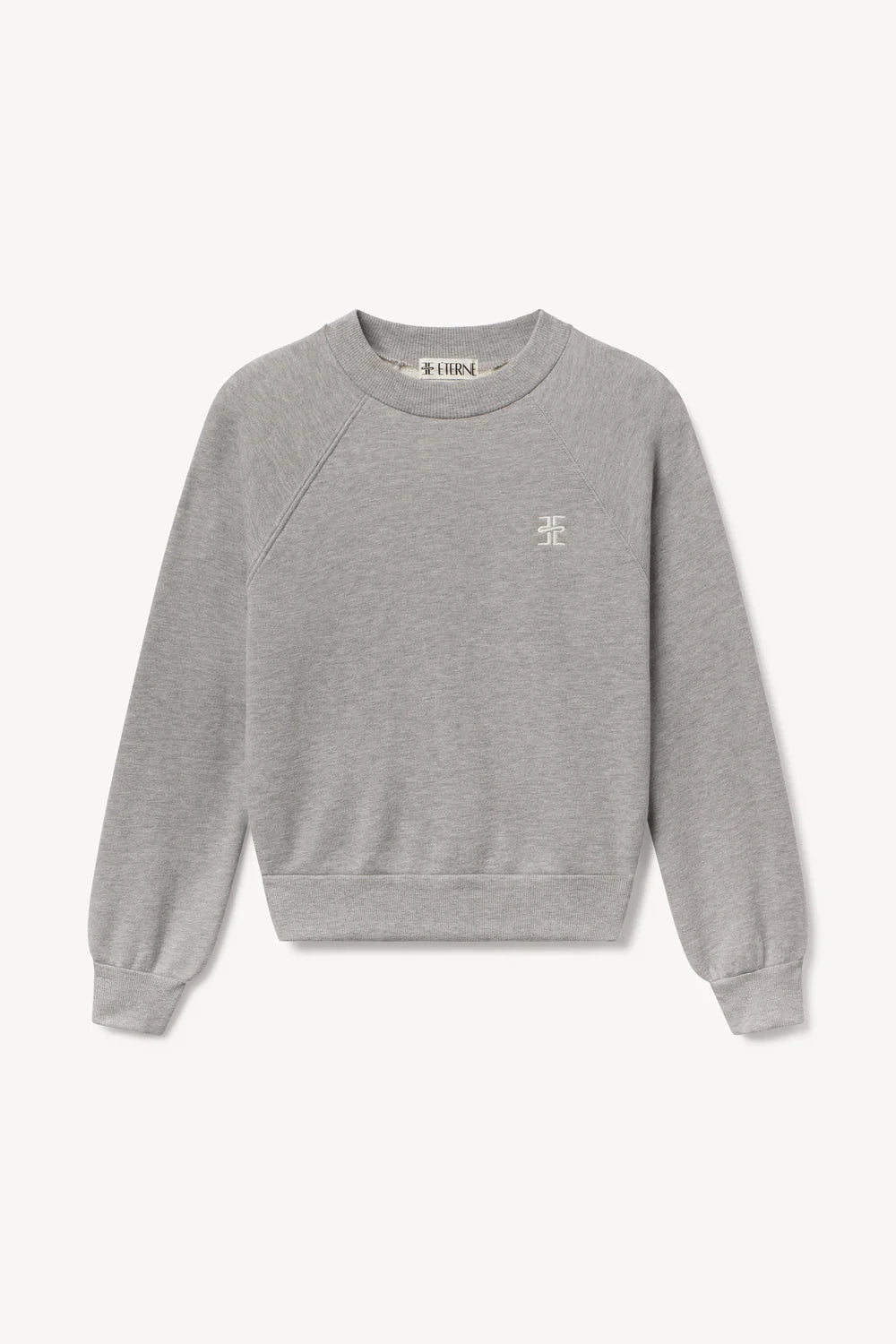 Shrunken Raglan Sweatshirt in Heather Grey