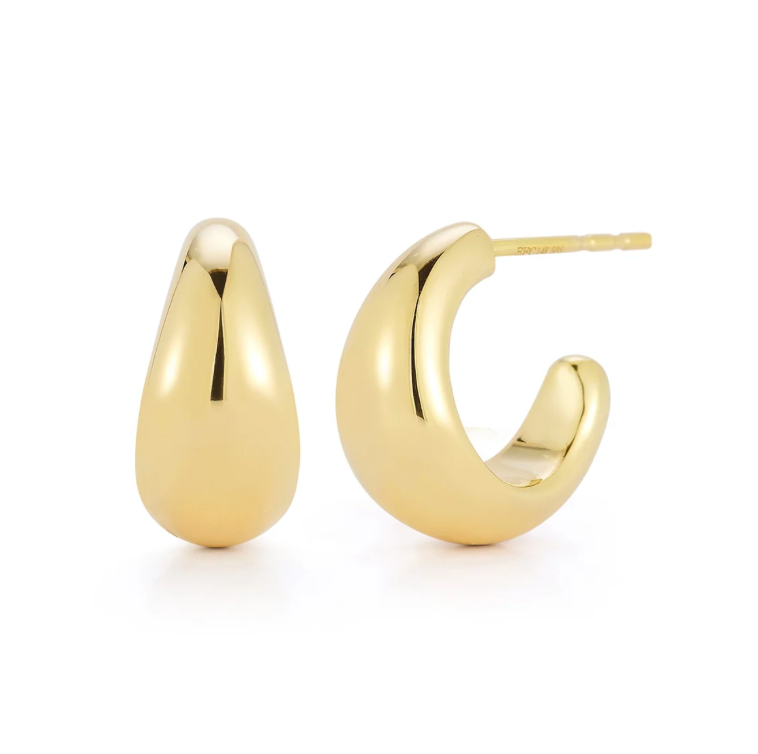 Gold Jumbo Dome Huggie Earring